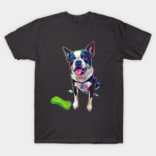 BOSTON TERRIER WITH TOY T-Shirt